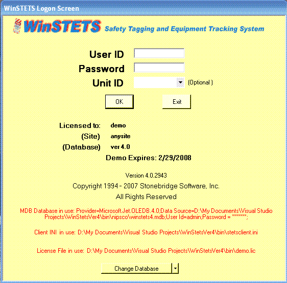 Main Menu / Logon